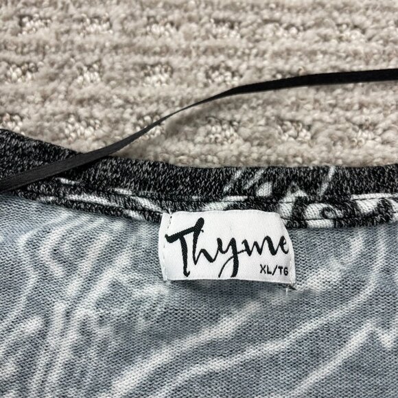 Thyme Maternity Shirt Dress Laced Long Sleeve Women Size Extra Large XL Gray - Picture 3 of 7